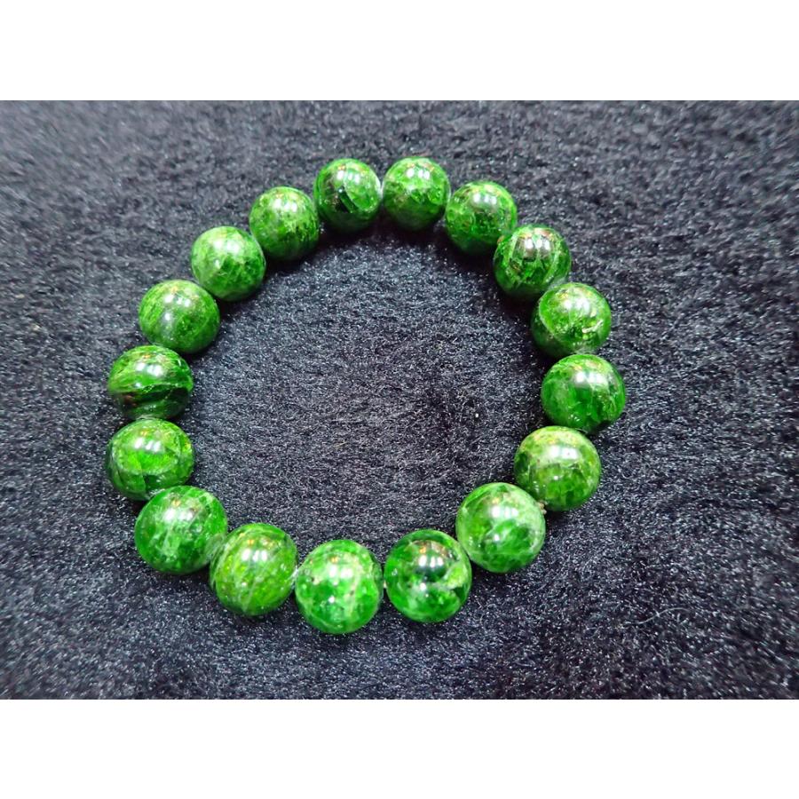 天然石ブレスレット】ダイオプサイト_Diopside (直径：12.5mm 