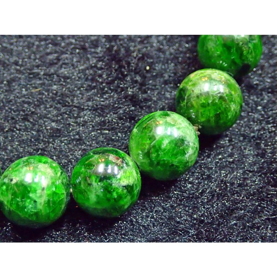 天然石ブレスレット】ダイオプサイト_Diopside (直径：12.5mm 