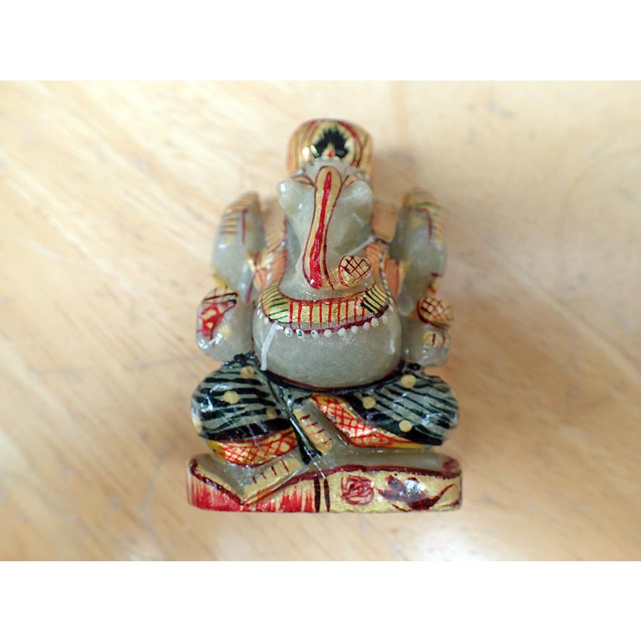 驚きの値段 天然石 ガネーシャ アベンチュリン インド 彩色 81g 天然石 インドの神様 アベンチュリン ガネーシャ 美術 工芸品