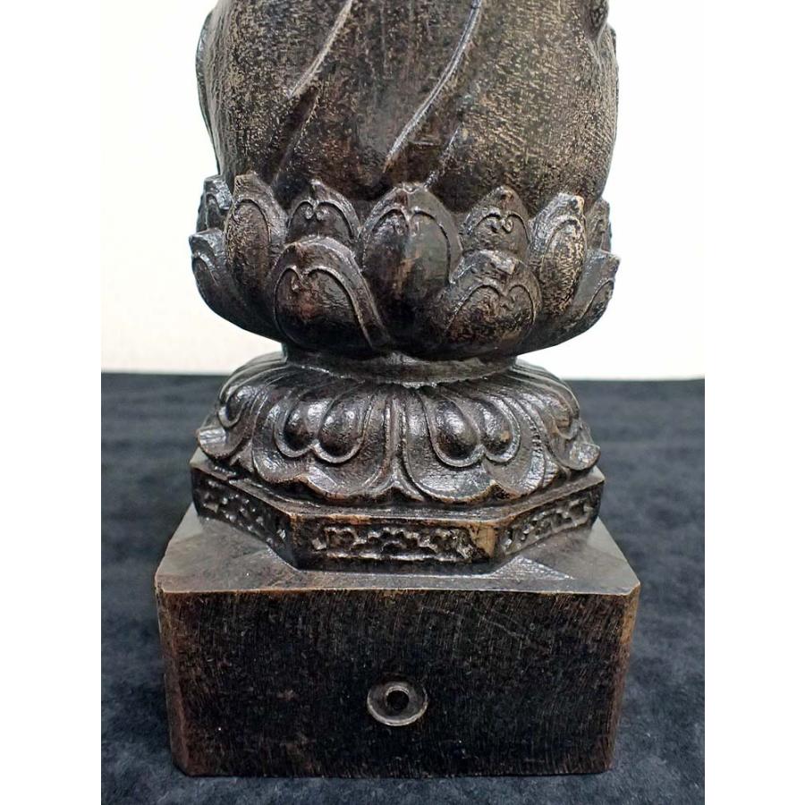 慈母観音＿香木彫り(1,497g)、仏像の画像