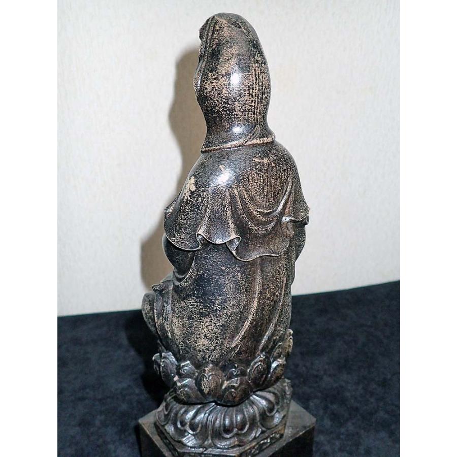 慈母観音＿香木彫り(1,497g)、仏像の画像