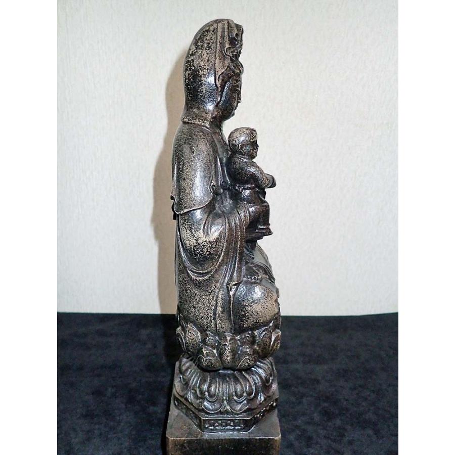 慈母観音＿香木彫り(1,497g)、仏像の画像