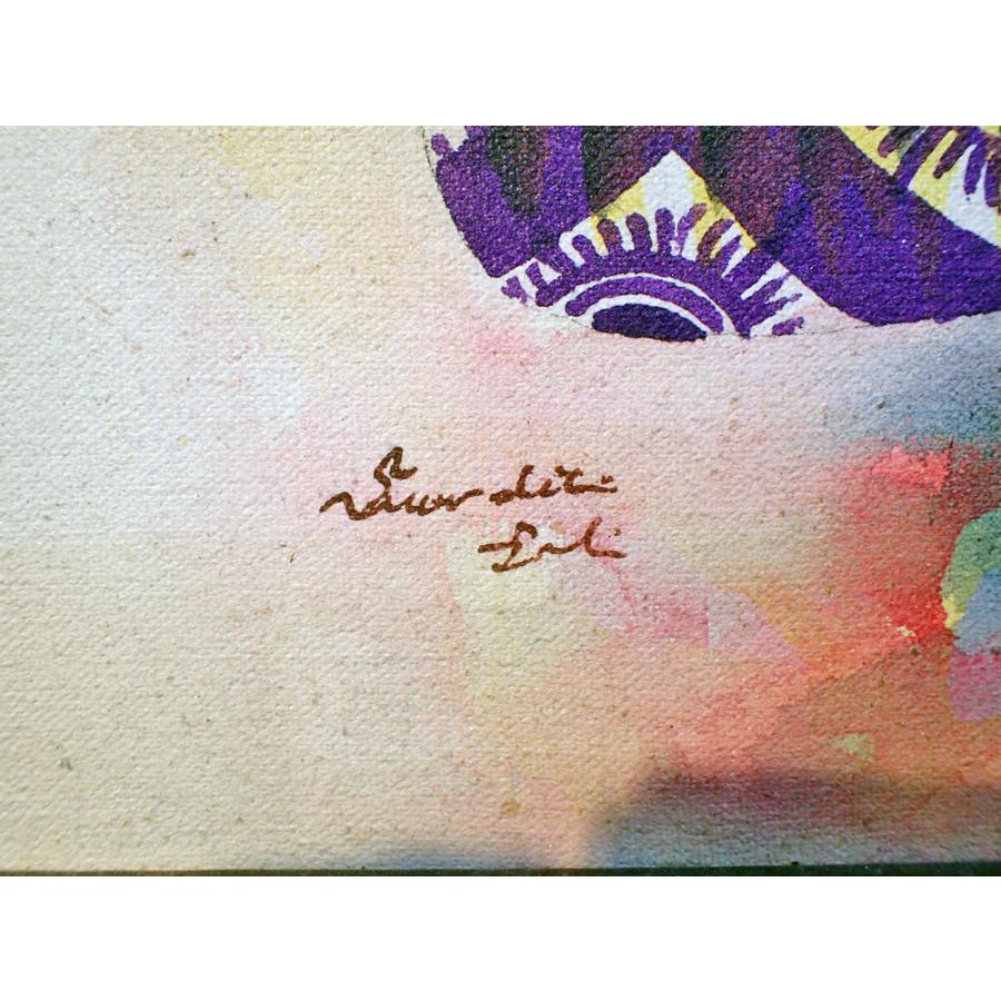 インドネシアの踊り子＿バリアート(絵画、額縁付)【アジアン雑貨】