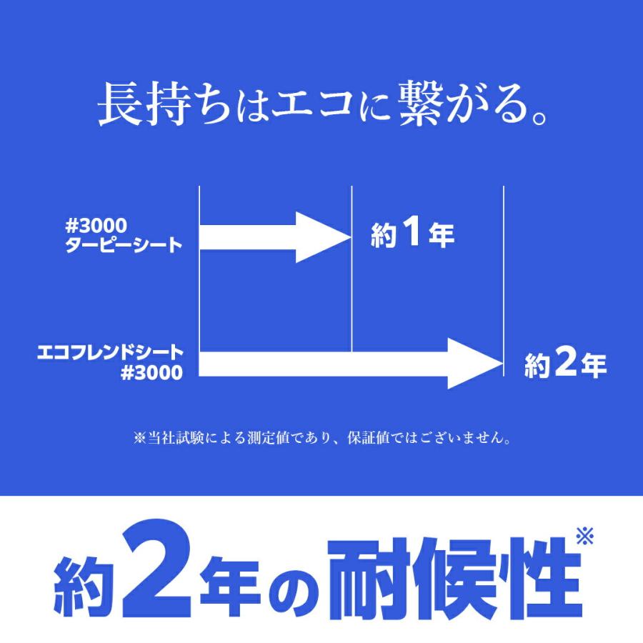 エコフレンドシート #3000 3.6m×5.4m 10枚 | 販売 ブルーシート 日本製 耐候性2年 厚手 防水 養生 台風 災害 防災 備蓄 屋根 雨よけ｜hagihara-e｜03