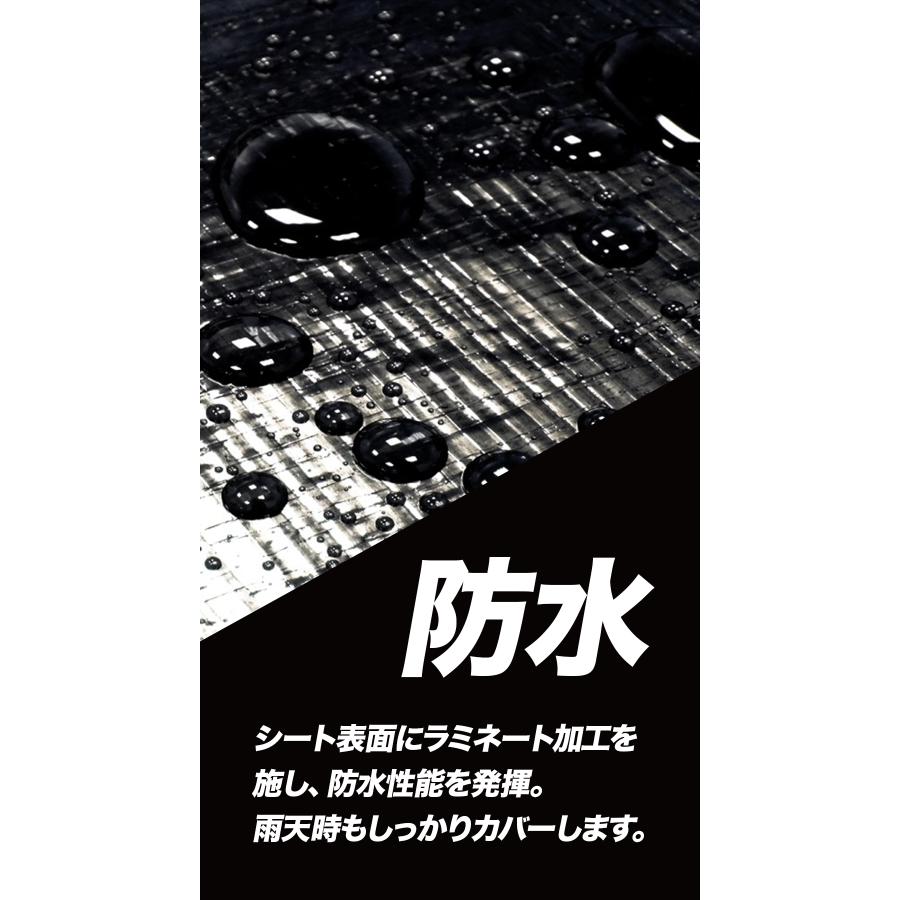 #2500 ブラックシート 1.8m×2.7m OS1827B | 日本製 耐候性1年6ヵ月 中厚手 長持ち ブルーシート レジャーシート カラー 黒 雨よけ 風よけ｜hagihara-e｜04