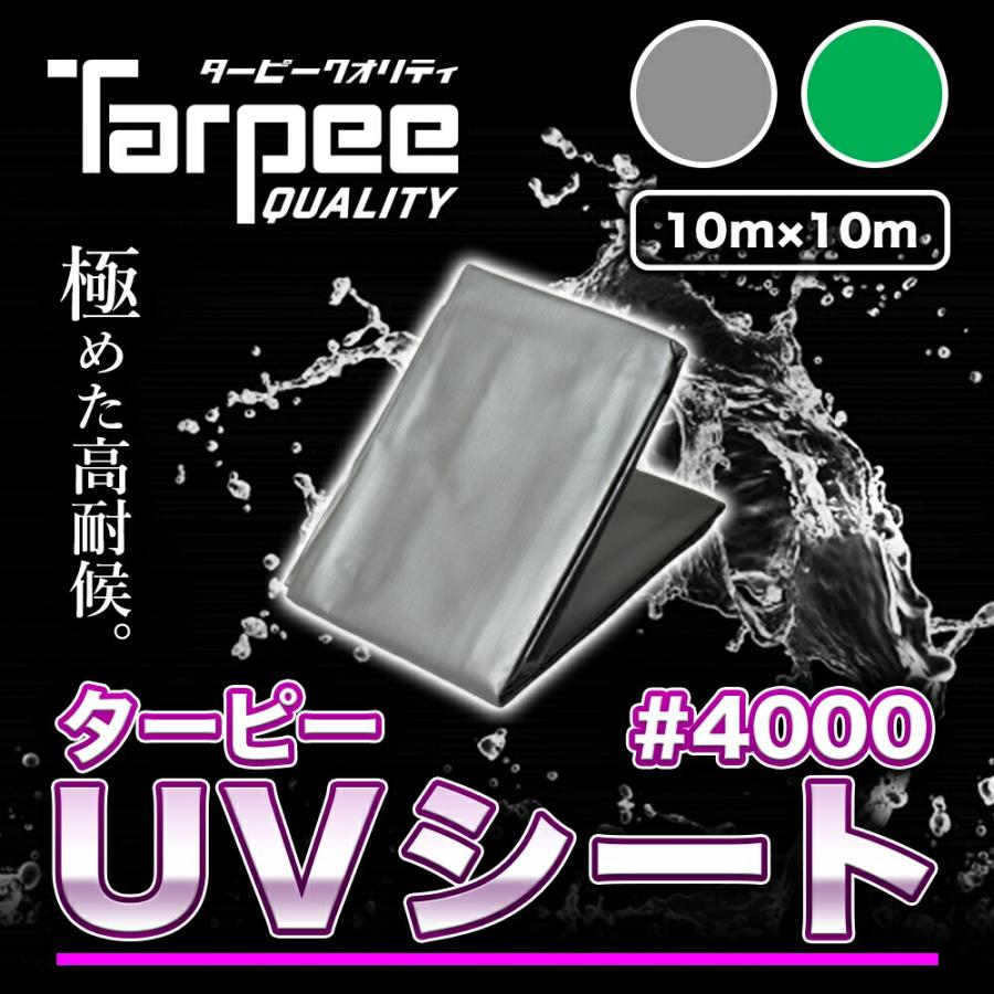 ターピー UVシート #4000 10m×10m | 全2色 シルバー グリーン 日本製