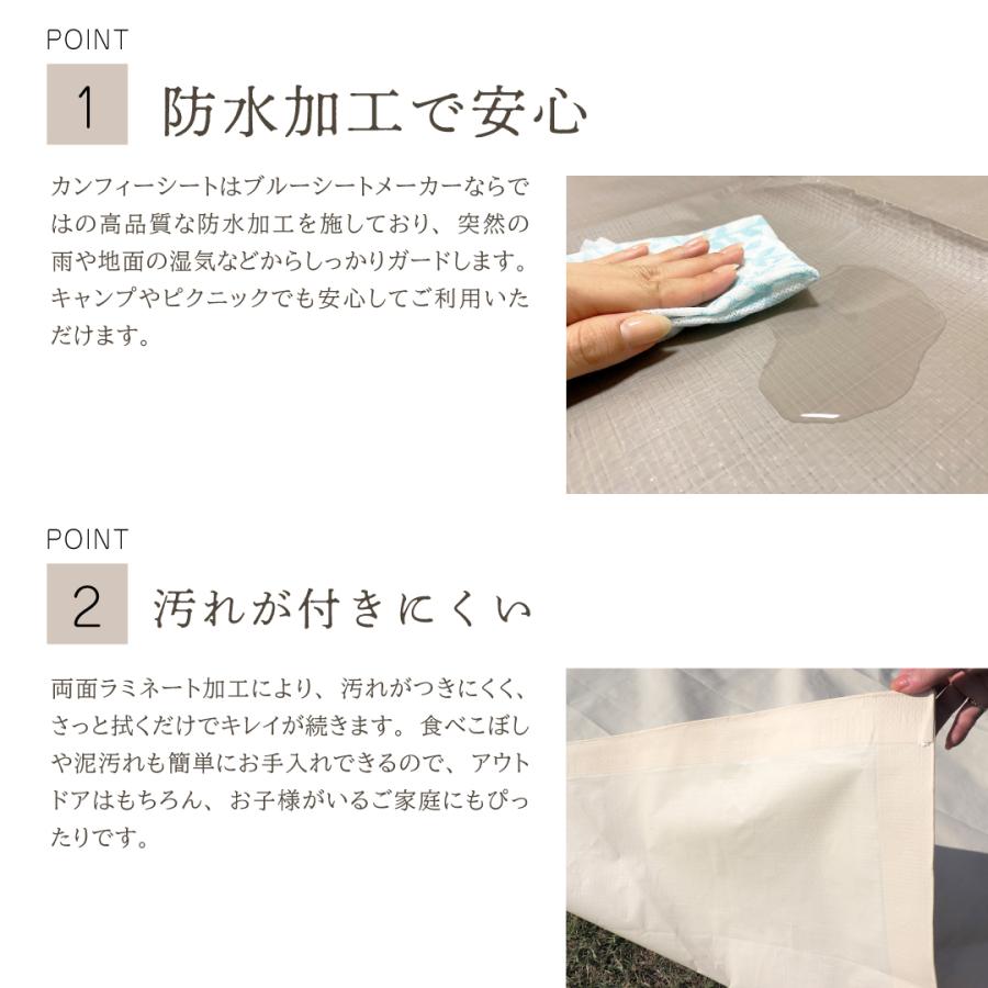 レジャーシート ピクニック 170×170 Lサイズ 3人用 4人用 【専用バッグ