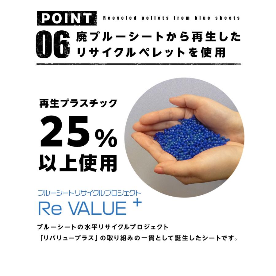 マットエコシート ReVALUE＋ 防水 おしゃれ 大判 国産 レジャーシート 1.8m×1.8m 再生プラ25％使用 エコマーク SDGs マットカラー ブラック カーキ ネイビー |  | 08