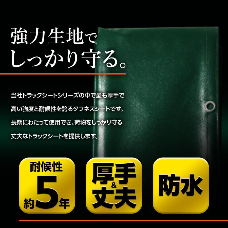 エステル帆布 トラックシート 3号 アイネット エステル帆布トラックシート3号 約2.5mX約3.6m