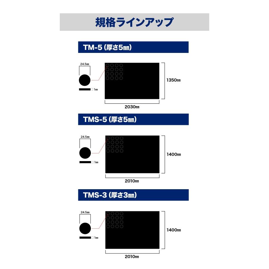 軽トラック用 荷台ゴムマット 5mm TMS-5 |140cm×201cm 汎用 萩原工業