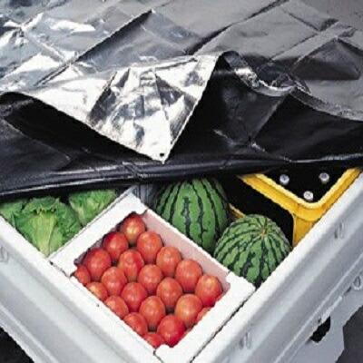 国産 クール トラックシート 1号 1.8m×2.1m アルミ/ブラック | 荷台カバー ゴムバンド 10本入 防水 保冷 保温 日本製 |  | 01