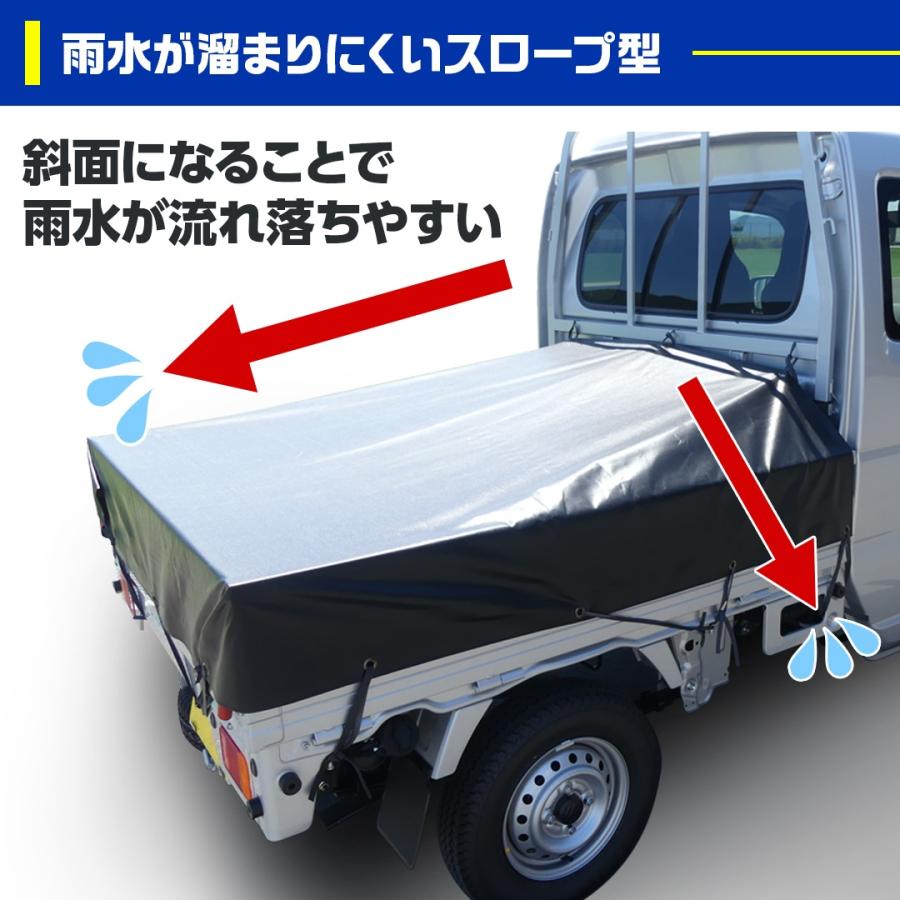 トラックシート スーパーキャリイ専用 荷台シート スロープ型 ゴム