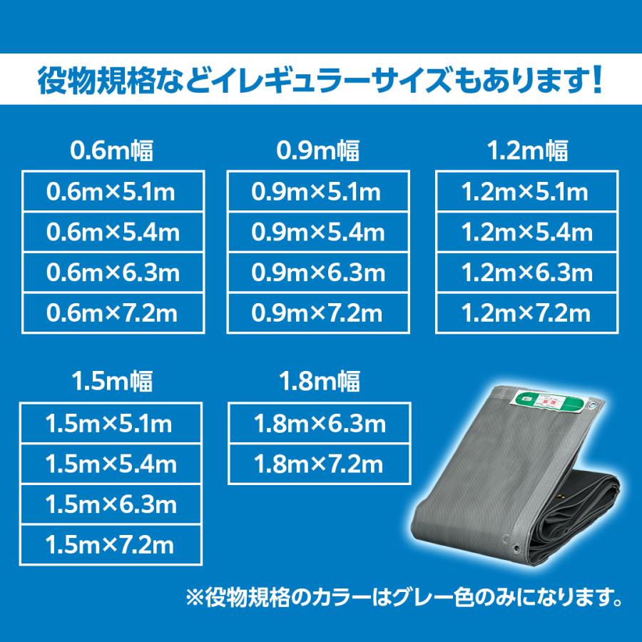 防炎メッシュシート ターピーソフトメッシュ 1.8m×3.6m | 全5色 グリーン ブルー グレー ホワイト ブラック 防炎物品 防風ネット 防雪ネット 防炎 | Tarpee | 10