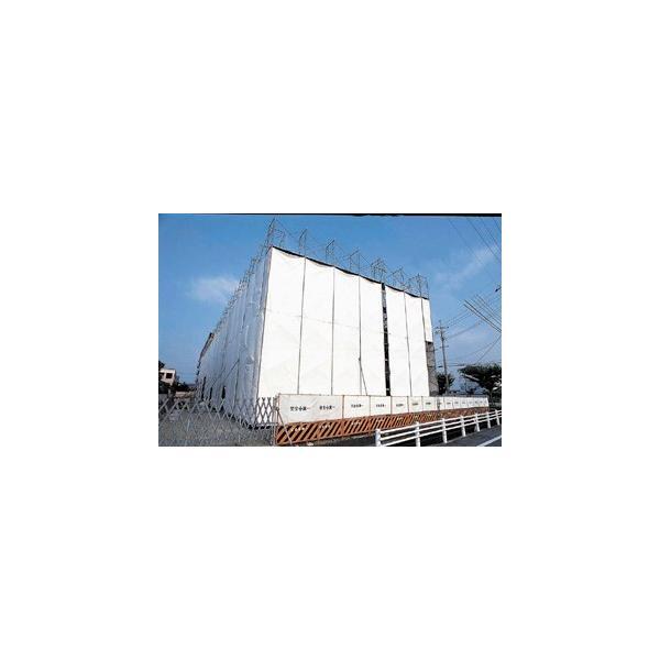 PE防炎シート 1.8m×5.1m ホワイト | 日本製 白 防炎 防炎ラベル 軽量 国産 建築 建設 足場 養生 工事現場 塗装工事 橋梁工事 防水 野積み |  | 03