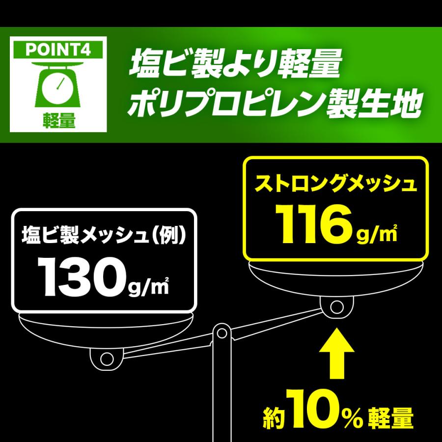 防炎メッシュシート ターピーストロングメッシュ 1.8m×5.4m | 全2色 グリーン グレー 防炎物品 足場 工事 防風ネット 防雪ネット |  | 08