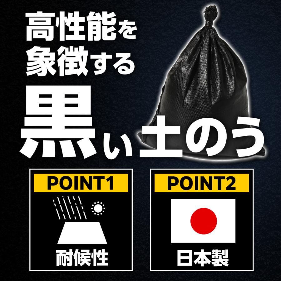 土のう袋 ターピー UVブラック土のう 200枚 | 日本製 5年耐候 48cm×62cm UVDB4862200 UV剤入 土嚢袋 ブラック 工事現場 建築現場 DIY 資材保管 |  | 02