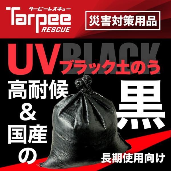 土のう袋 ターピー UVブラック土のう 200枚 | 日本製 5年耐候 48cm×62cm UVDB4862200 UV剤入 土嚢袋 ブラック 工事現場 建築現場 DIY 資材保管 | Tarpee | 02