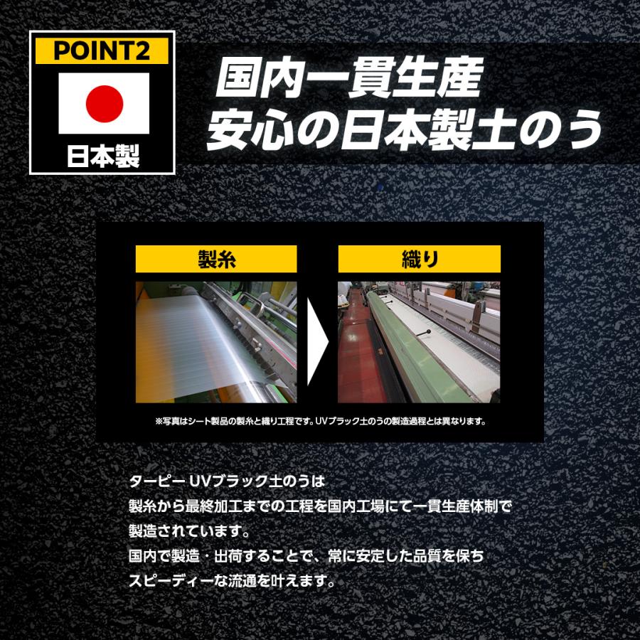 土のう袋 ターピー UVブラック土のう 200枚 | 日本製 5年耐候 48cm
