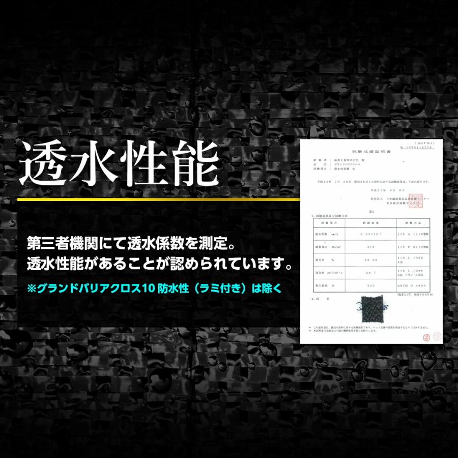 【レビューでプレゼント】国産防草シート 1m×40m 3年耐候 グランドバリアクロス-3 ODグリーン/ブラック | 透水 GBC-3 遮光 草防止 雑草対策｜hagihara-e｜12