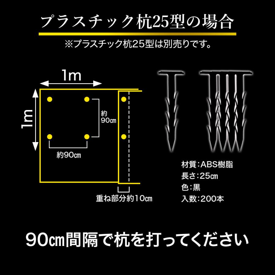 【レビューでプレゼント】国産防草シート 1m×40m 7年耐候 グランドバリアクロス-7 モスグリーン/ブラック | 透水 GBC-7 遮光 草防止 雑草対策｜hagihara-e｜16