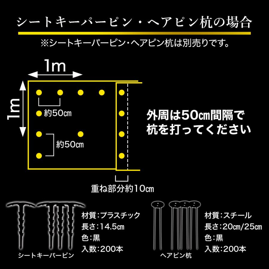 【レビューでプレゼント】国産防草シート 2m×20m 3年耐候 グランドバリアクロス-3 ODグリーン/ブラック | 透水 GBC-3 遮光 草防止 雑草対策 [法人限定]｜hagihara-e｜16