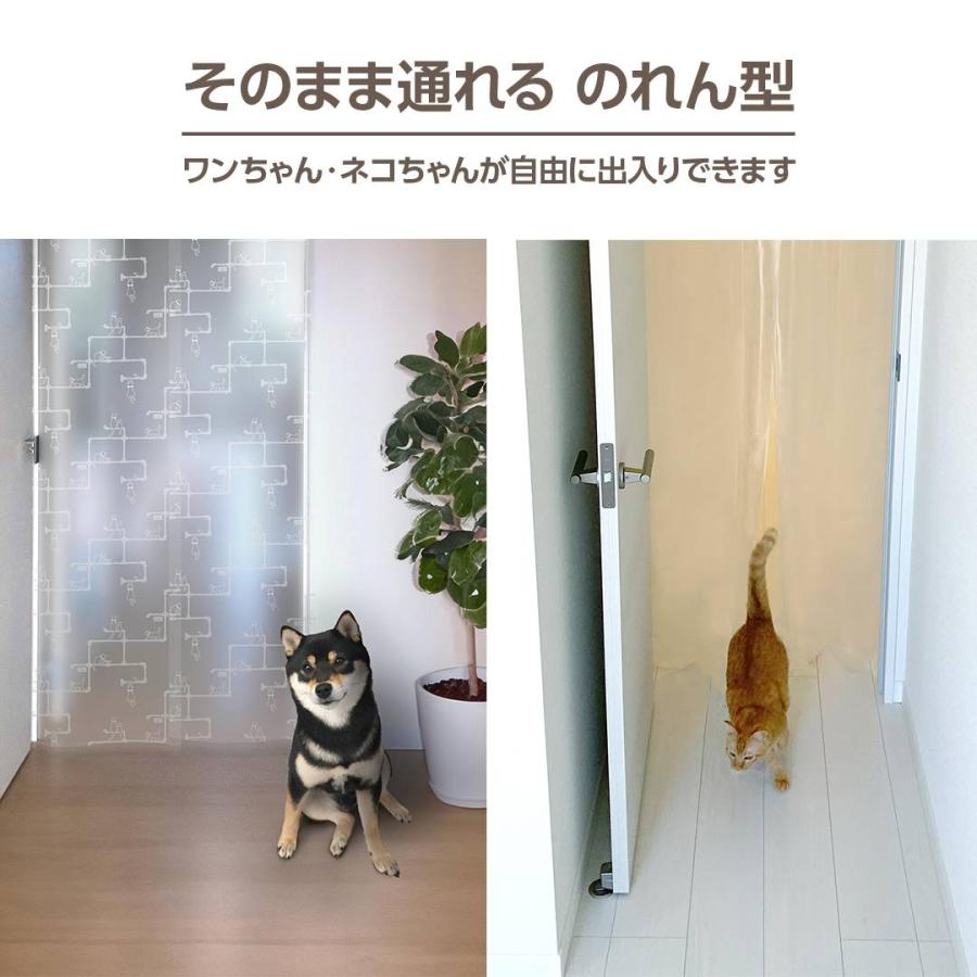 明和グラビア 間仕切り のれん 90cm幅×250cm丈 | 透明 ビニール