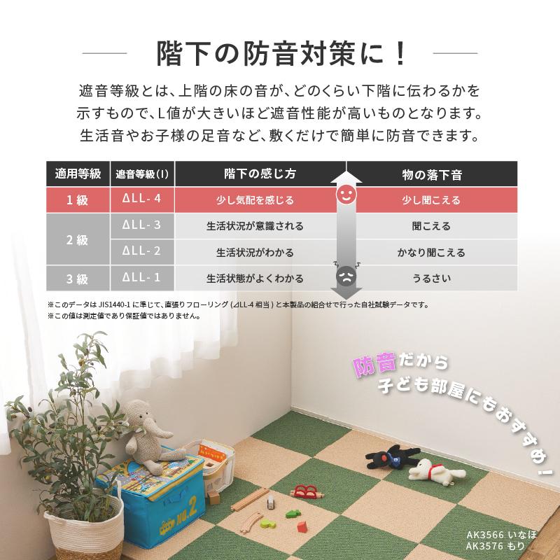新品 東リ タイルカーペット 40cm×40cm 50枚 りねん色 防音 防ダニ 東リ（TOLI） タイルカーペット 40×40cm 日本製 洗える 防音 防ダニ 防