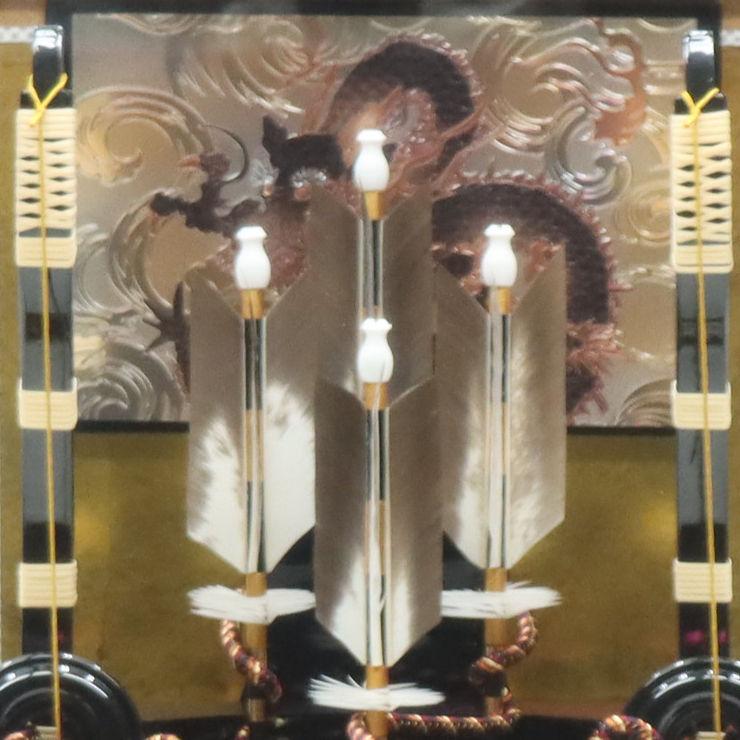 破魔弓 ケース飾り 光雲 18号 高さ65cm 黒塗りケース 2024-ys071_3