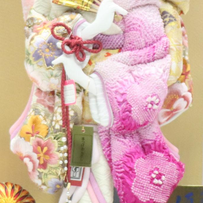羽子板 ケース飾り 優雅 18号 匠一好 正絹刺繍四季ぼかし 高さ73cm 銘木 鉄刀木ケース 2024-ys145_4