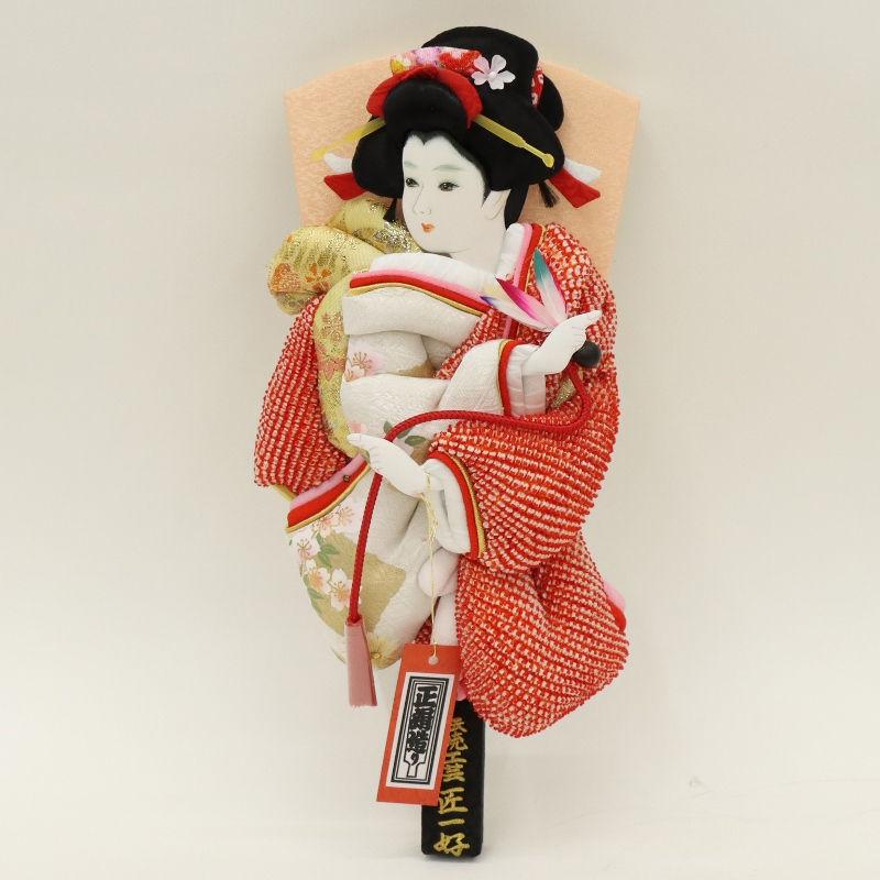 羽子板 ケース飾り さや 10号 高さ44cm かのこ金彩 匠一好 黒赤塗り 響ケース 2025-ts030の画像