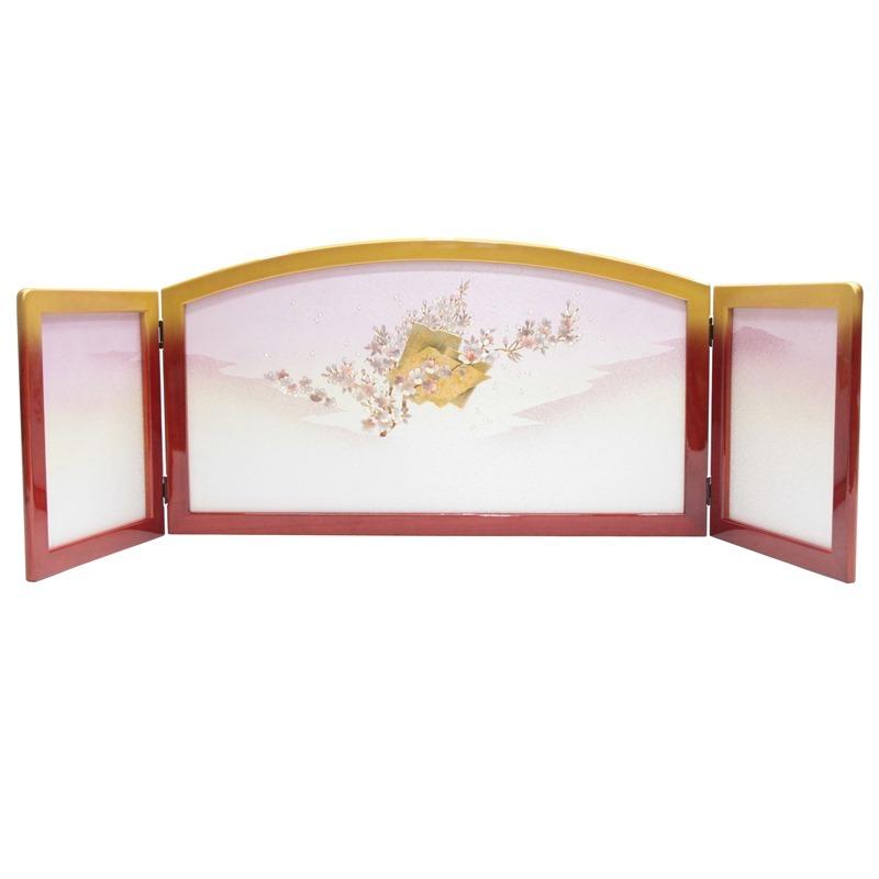 アウトレット品 雛人形屏風単品 三月三曲屏風 13号屏風D 21ya1814 K2021-25D