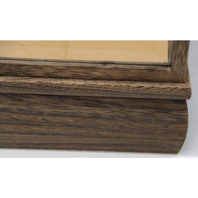 アウトレット品 人形ケース単品 39×30×52 焼桐 面取ガラス 前開き 空ケース 22a-ya-1457_4