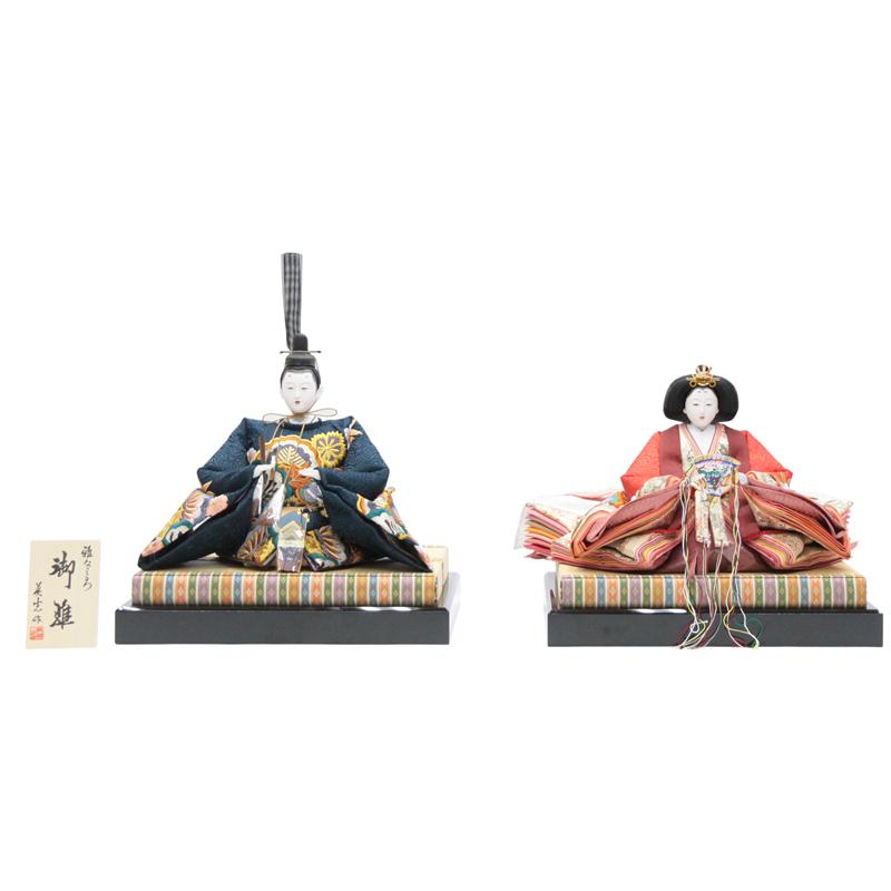 降車口品 雛人形親王単体 あやつり人形のみ 五番親王 5E-51 金彩刺しゅう松竹花 親王台付き添い人 22a-ya-1500 五月人形-記念、行事用品