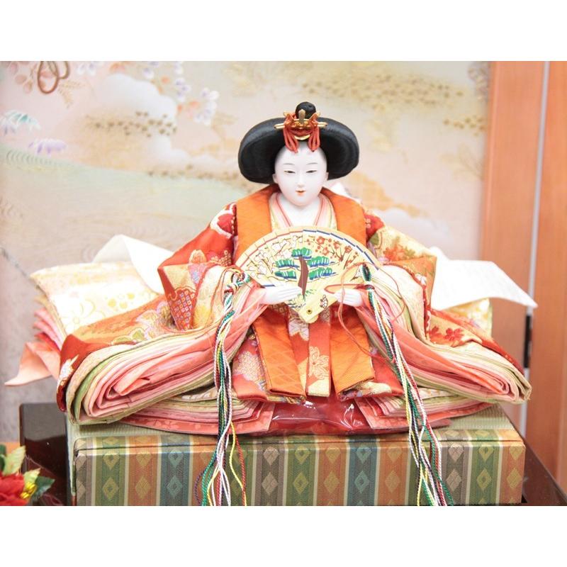 【新品同様 / 希少】 アウトレット品 雛人形五人三段飾り 五人飾りセット パールピンク 御幸セット 落とし屏風 22a-ya-2878 【UOI1813025300】(64000円)