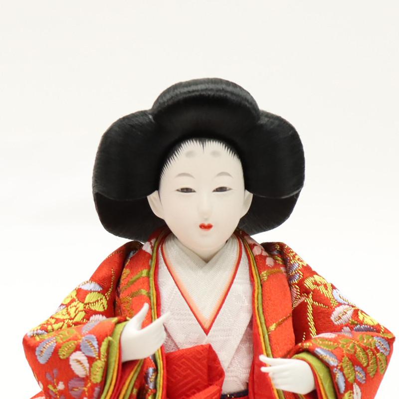 逃げ道品 雛人形 あやつり人形単品 三五 三人官女 金襴 一人台付 3人 25a-ya-0198