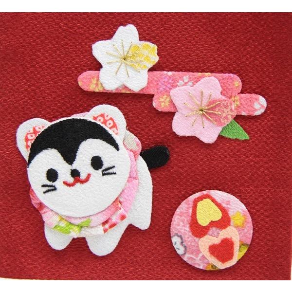 名前旗 押絵こま犬桜 赤生地 金糸刺繍文字 （特中） [sb-3-n2-mg]の画像