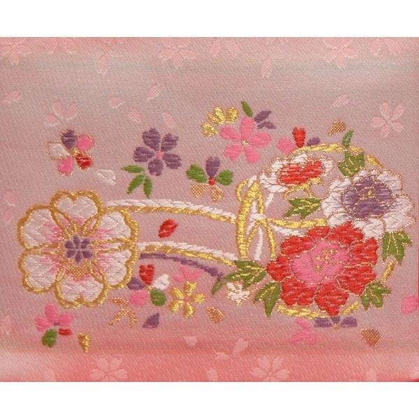 名前旗 花車 ピンク生地 ピンク糸刺繍文字 特中 スタンド付き 3-oh-m-pの画像