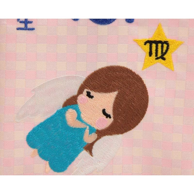 名前旗 おとめ座 十二星座 青糸刺繍文字 （小） スタンド付き hosi6-spo_3
