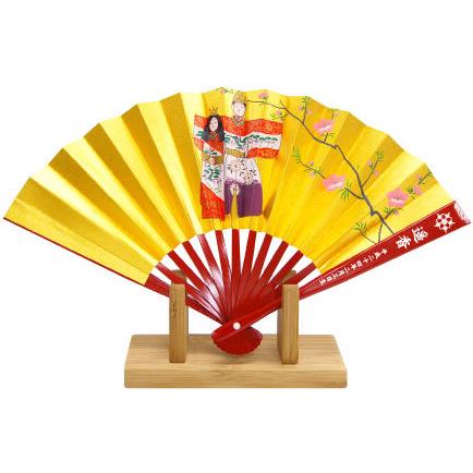 名まえ扇 名まえ・花個紋・生まれ 花個紋扇飾り付け 立ち雛 153075 [電子メール便送りとどける]送りとどける任ずる不可[貨物輸送無料]