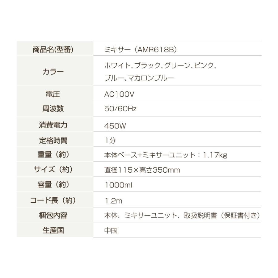 【半額クーポン】hagoogi ジューサー ミキサー 1000ml 丸洗い可 みじん切り 氷も砕ける 離乳食 介護食 スムージー おしゃれ かわいい ギフト｜hagoogishop｜22