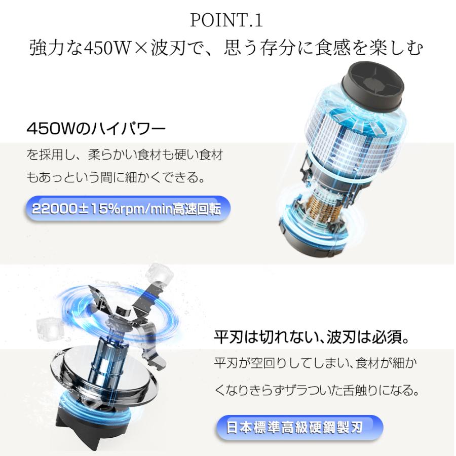 【半額クーポン】hagoogi ジューサー ミキサー 1000ml 丸洗い可 みじん切り 氷も砕ける 離乳食 介護食 スムージー おしゃれ かわいい ギフト｜hagoogishop｜11