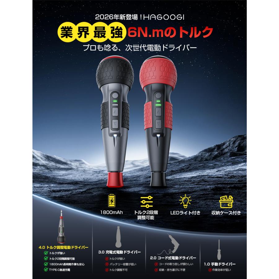 2026年9色新登場】電動ドライバー 小型 ドライバードリル USB充電式