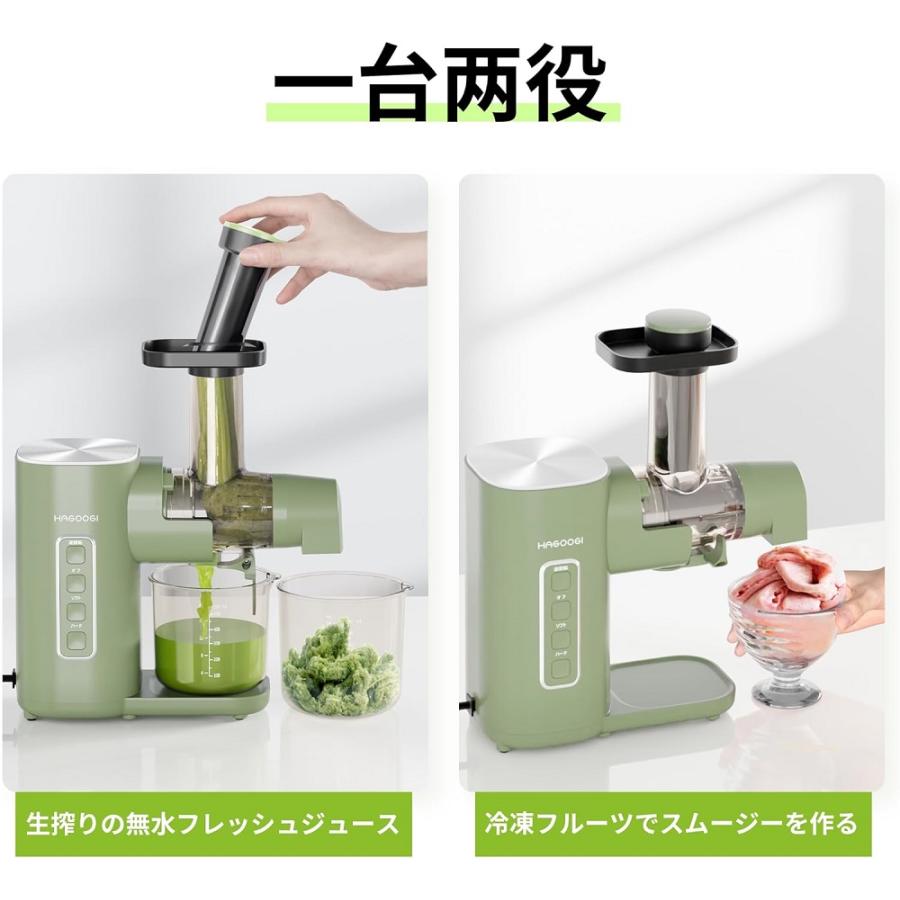 セール価格10980円☆HAGOOGI スロージューサー 低速回転 搾りカス分離 
