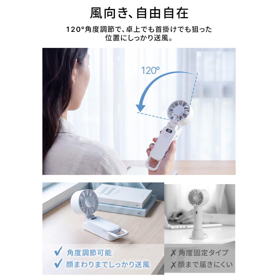 HAGOOGI ハンディファン 冷却プレート 携帯扇風機 冷風機 手持ち