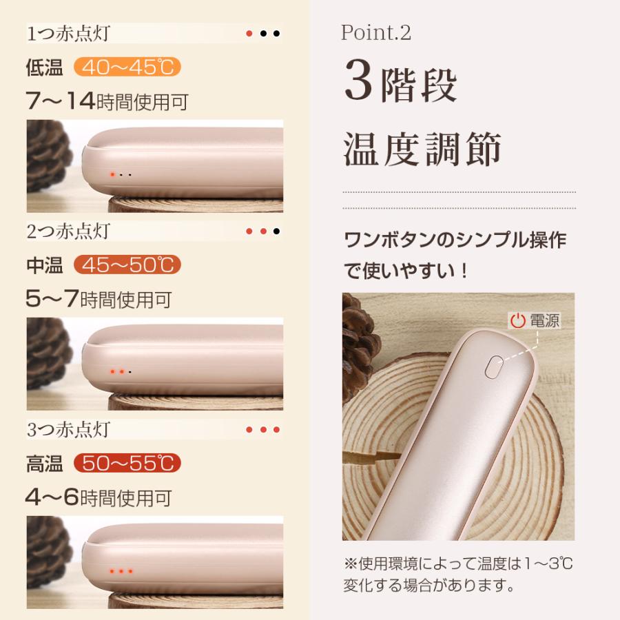 【クーポンで3,580円】HAGOOGI 充電式カイロ 10000mAh 大容量 電気カイロ モバイルバッテリー 急速発熱 ハンドウォマー 電気あんか 軽量 防寒対策 ギフト | HAGOOGI | 03