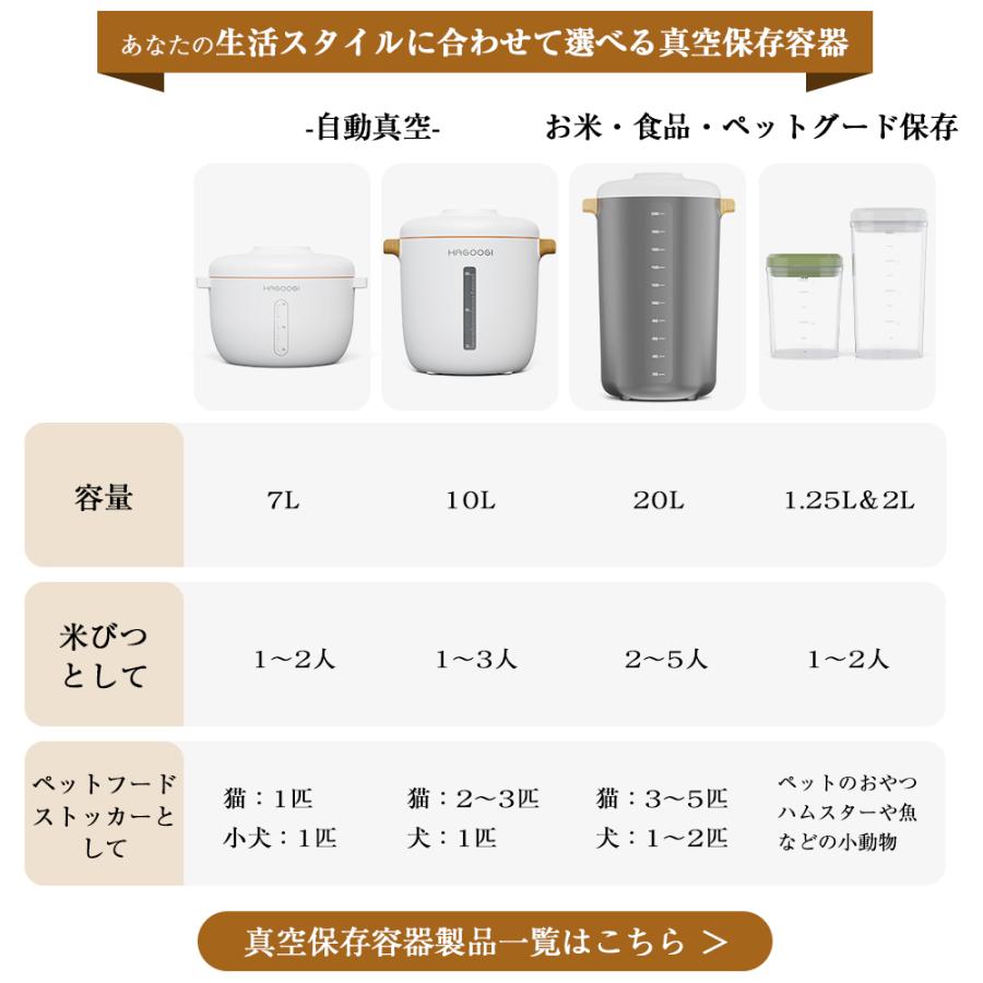 HAGOOGI セール価格5,280☆米びつ 真空保存容器 防虫 湿気酸化