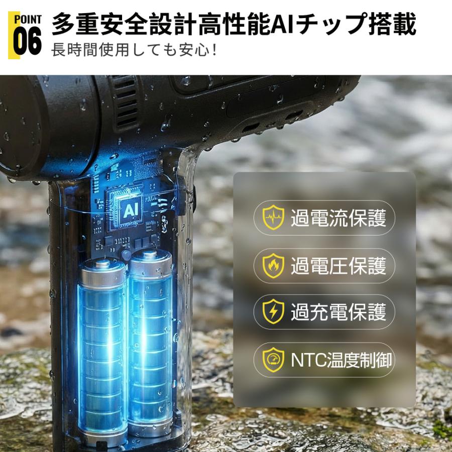 高圧洗浄機 コードレス 充電式 10000mAh 残量表示 6モード搭載 三段階