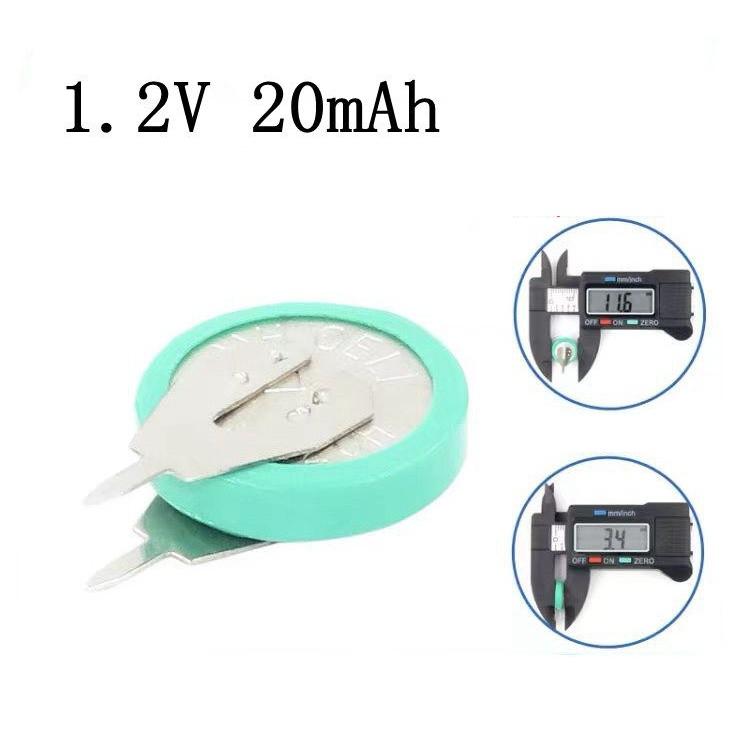 新品 Ni-MH ボタン電池 1.2V タブ付き 20mAh / 40mAh 80mAh 充電式