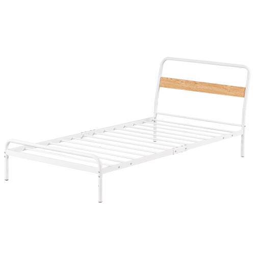 ベッド ベッドフレーム シングル 単品 ローベッド 頑丈 静音 ホワイト ベッド シングルベッド ベッドフレーム単品 すのこベッド LED