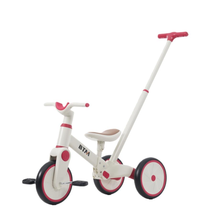 BTM 三輪車 手押し棒付き 4in1 btm 1歳2歳3歳 三輪自転車 子供
